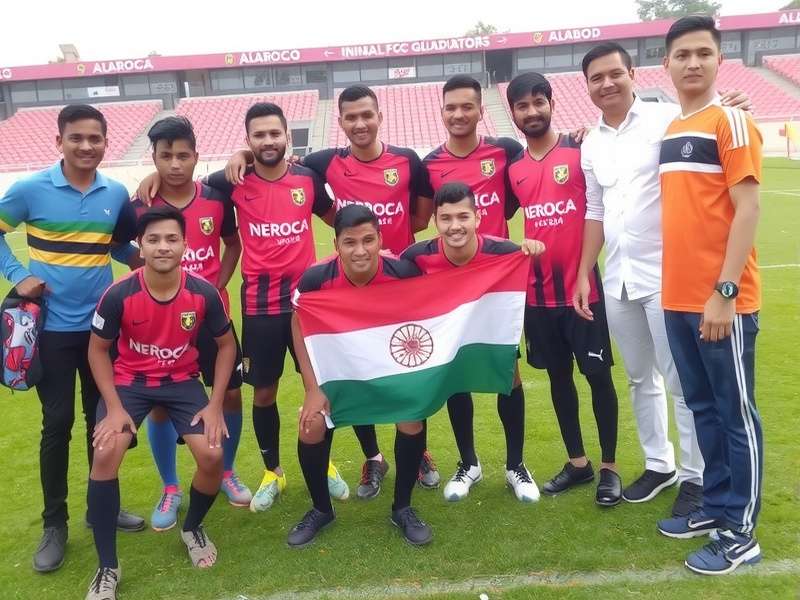 NEROCA FC Gladiators National Tournament NEROCA FC Gladiators Gladiator Cup 2024 finals in Imphal with players and fans
