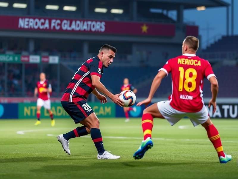 NEROCA FC Gladiators Gameplay Screenshot NEROCA FC Gladiators gameplay showing match action and player skills